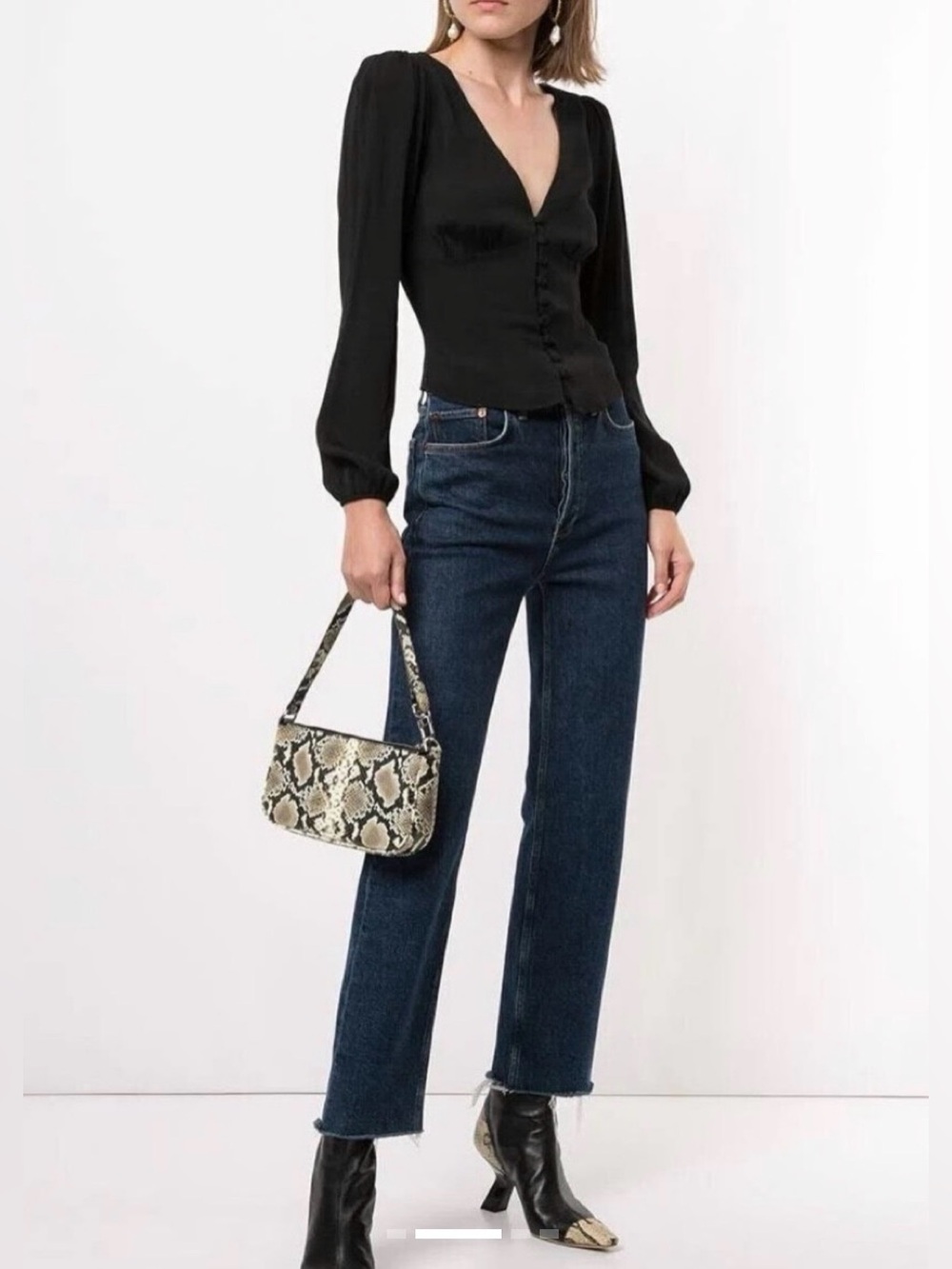 Reformation Nell Long Sleeve Top, Size S